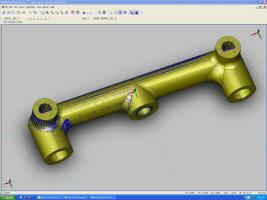Computer Mockup of Bronze Casted Part